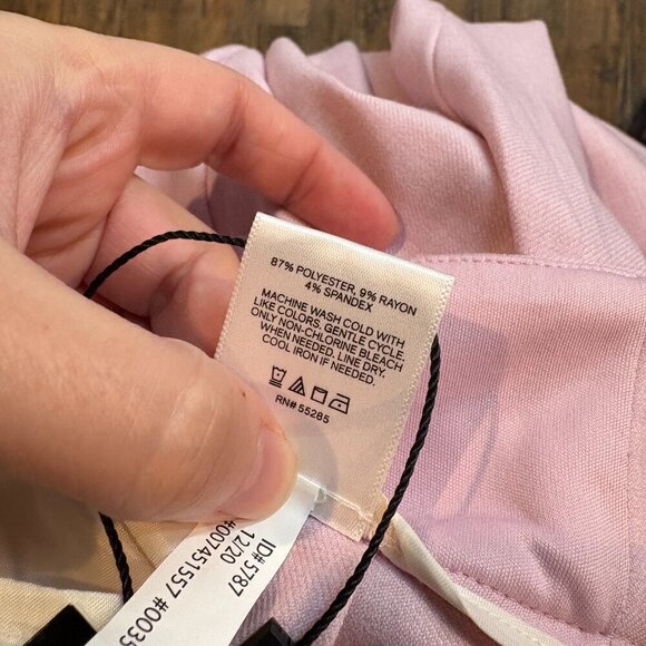 NWT Express Straight Ankle High Rise dress pants in light pink - Picture 7 of 7